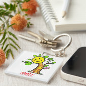 Porte-clés Vibes positives "Smile Tree" (Devant Droit)