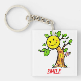 Porte-clés Vibes positives "Smile Tree"