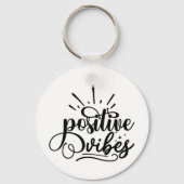 Porte-clés Vibes Positives Typographie Citation Motivationnel (Recto)