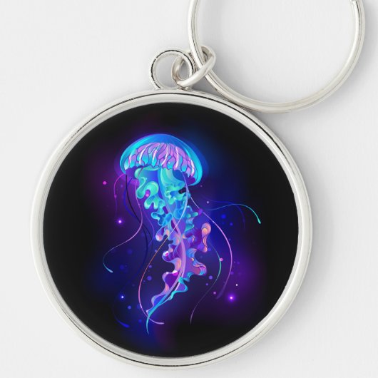 Porte-clés Vibrant Color Glowing Jellyfish (Devant)