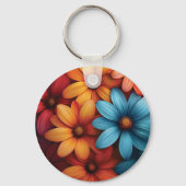 Porte-clés Vibrant couleur marron, bleu, jaune, couleur orang (Verso)