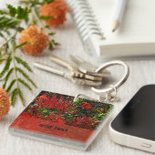 Porte-clés Vibrant Rouge Orange Firebush (Devant Droit)