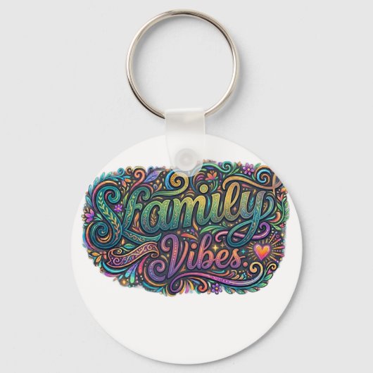 Porte-clés Vibrations Familiales (Recto)