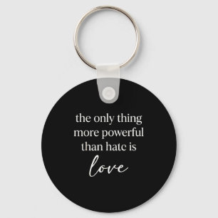 Porte-clés Vibrations positives vintage l'amour vainc la hain