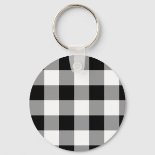 Porte-clés Vichy buffalo noir et blanc