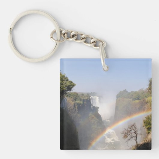 Porte-clés Victoria Falls Rainbow Waterfall Photo (Devant)