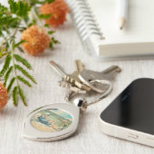 Porte-clés Victorian Beach Swim Girl Ocean Summer Vacances (Côté )