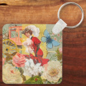 Porte-clés Victorian Lady Woman Fun Carriage (Verso)