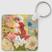 Porte-clés Victorian Lady Woman Fun Carriage (Dos)