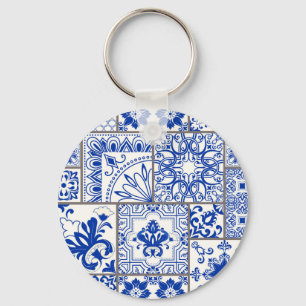 Porte-clés Victorian Majolica : Patchwork Tile Motif.