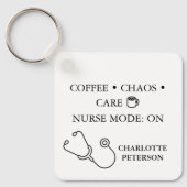 Porte-clés Vide en Style & Drôle Infirmière Modifiable (Recto)