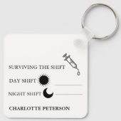 Porte-clés Vide en Style & Drôle Infirmière Modifiable (Dos)