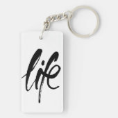 Porte-clés Vie en noir brossé (Dos)