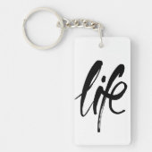 Porte-clés Vie en noir brossé (Devant)