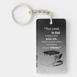 Porte-clés Vie et valeurs, Existentialisme illustré citation
