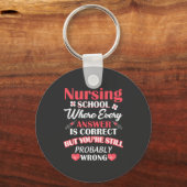 Porte-clés Vie infirmière | Étudiant à l'école de soins infir (Recto)