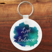 Porte-clés Vie inspirante avec équilibre (Recto)