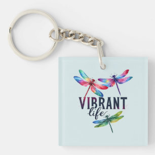 Porte-clés Vie vibrante - libellule artistique