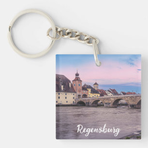 Porte-clés Vieille ville historique en Ratisbonne, Allemagne