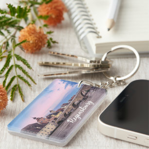 Porte-clés Vieille ville historique en Ratisbonne, Allemagne