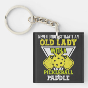 Porte-clés Vielle Femme Aimer Pickleball Sport, Funny Pickleb