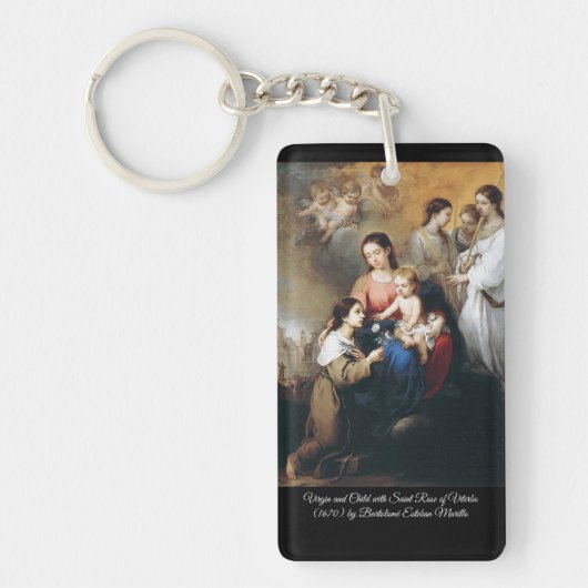 Porte-clés Vierge à l'Enfant avec Sainte Rose (Devant)