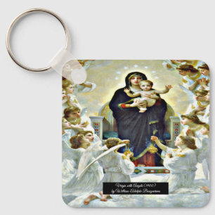 Porte-clés Vierge avec Angels Bouguereau