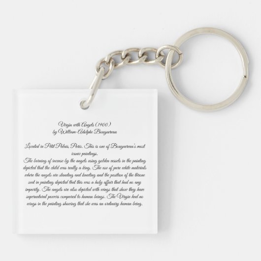 Porte-clés Vierge avec Angels Bouguereau (Dos)