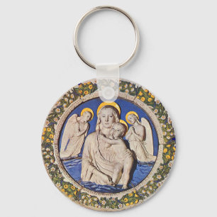 PORTE-CLÉS VIERGE AVEC ENFANT ET SAINTS