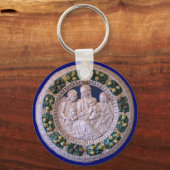 PORTE-CLÉS VIERGE AVEC ENFANT ET SAINTS (Recto)