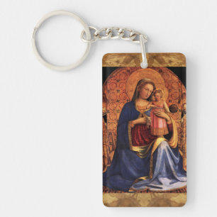 PORTE-CLÉS VIERGE AVEC ENFANT ET SAINTS 2