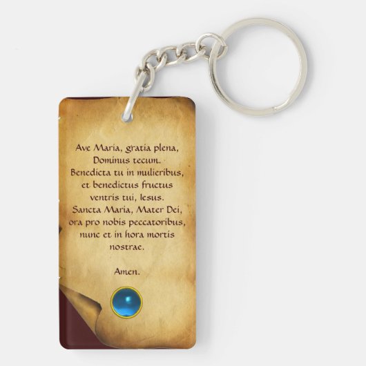 PORTE-CLÉS VIERGE AVEC ENFANT ET SAINTS 2 (Dos)