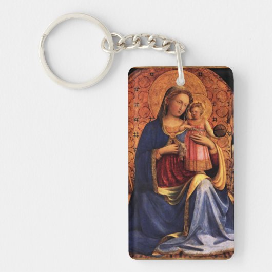 PORTE-CLÉS VIERGE AVEC ENFANT ET SAINTS 2 (Devant)