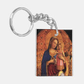 PORTE-CLÉS VIERGE AVEC ENFANT ET SAINTS 2 (Devant gauche)