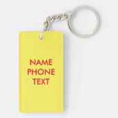 Porte-clés Vierge de Guadalupe, ajouter du texte, Porte - clé (Dos)