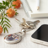 Porte-clés Vierge et enfant avec Ange musicale (Côté )