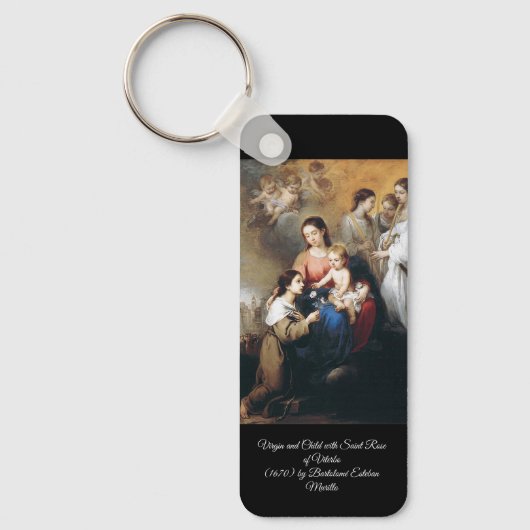 Porte-clés Vierge et enfant avec Saint Rose (Recto)