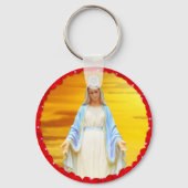 Porte-clés Vierge lumineuse Marie avec Roses (Recto)