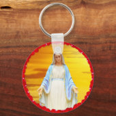 Porte-clés Vierge lumineuse Marie avec Roses (Recto)