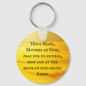 Porte-clés Vierge lumineuse Marie avec Roses (Verso)