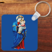 Porte-clés Vierge Marie avec Bébé Jésus (Verso)