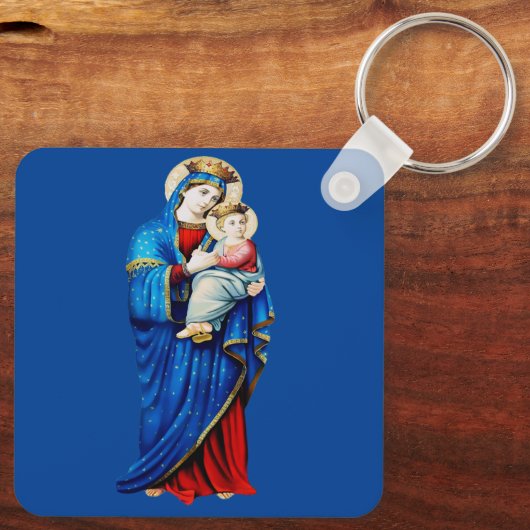Porte-clés Vierge Marie avec Bébé Jésus (Verso)