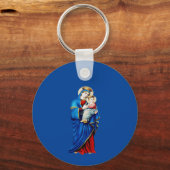 Porte-clés Vierge Marie avec Bébé Jésus (Recto)