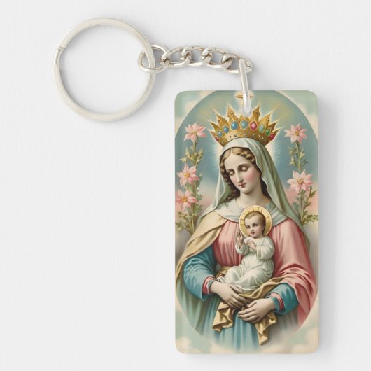 Porte-clés Vierge Marie avec Jésus Enfant Porte - clé (Devant)