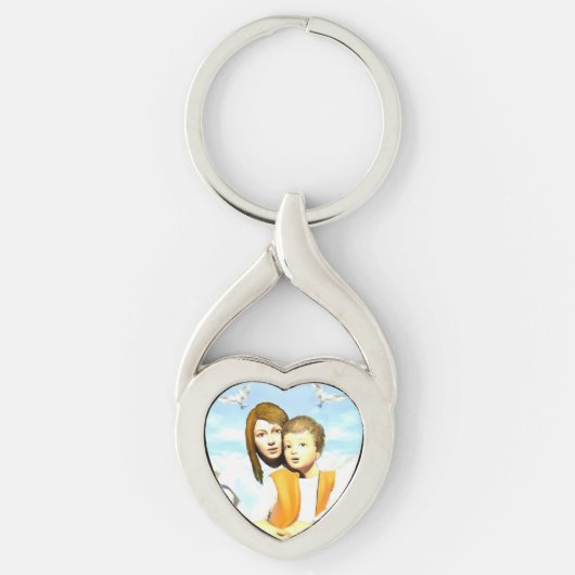 Porte-clés Vierge Marie et l'enfant Jésus (Devant)
