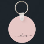 Porte-clés Vierge rose moderne Script Girl Monogramme Nom<br><div class="desc">Noir et rose vif Simple Script Monogramme Nom Keychains (Porte - clé). Cela rend le cadeau parfait pour 16 ans,  mariage,  douche nuptiale,  anniversaire,  baby shower ou bachelorette pour quelqu'un qui aime le luxe glam et les styles chic.</div>