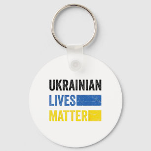 Porte-clés Vies ukrainiennes Problème Drapeau Amoureux de l'U
