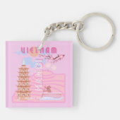 Porte-clés Vietnam Travel Art, rose (Dos)