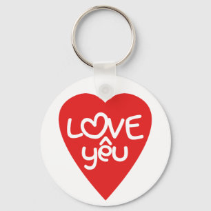Porte-clés Vietnamien Valentine ♥ Love Yêu ♥ Asian Wordplay