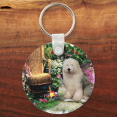 Porte-clés Vieux anglais Sheepdog Art Cadeaux (Recto)